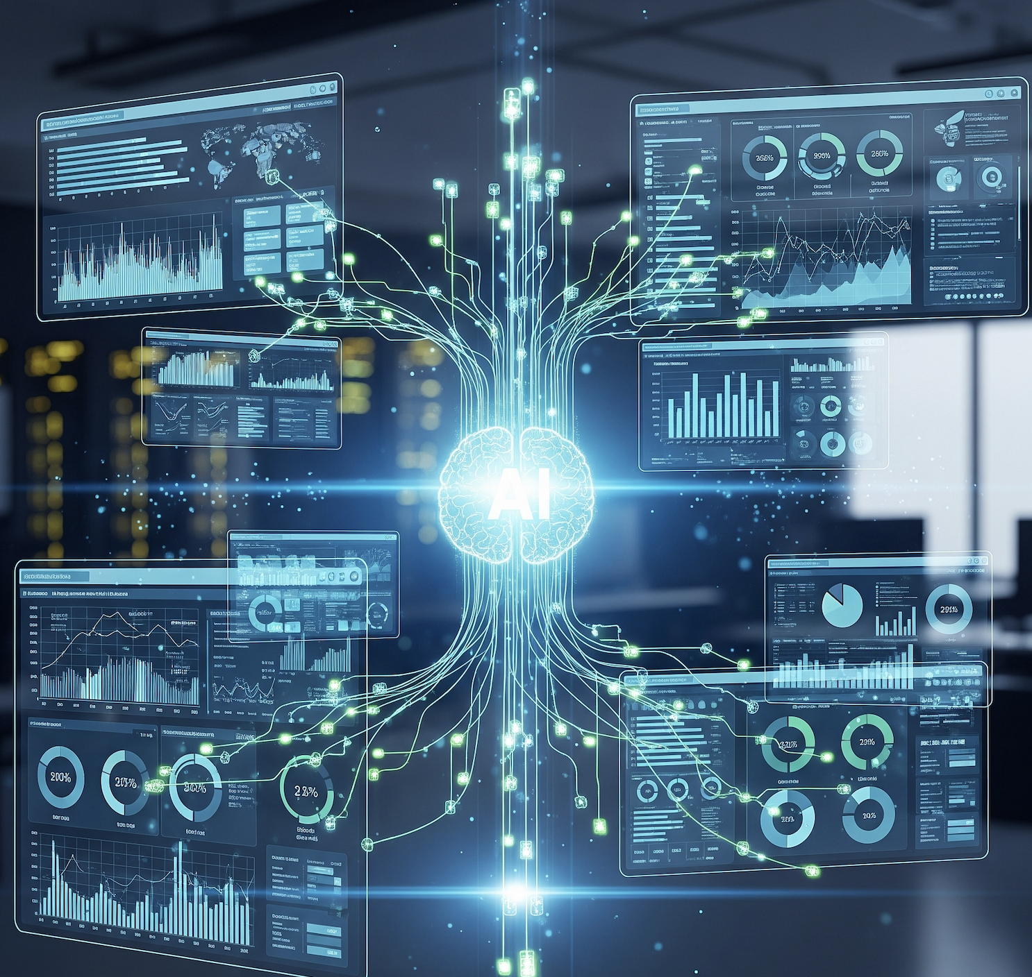 AI and business intelligence illustration